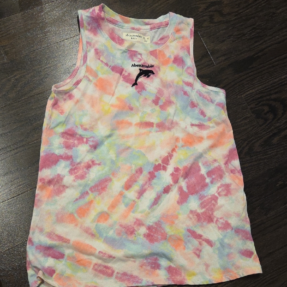 Abercrombie Kids Pink and Blue Tank Top Sleeveless Summer Essential